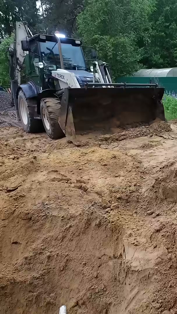 Начало обратной засыпки газгольдера